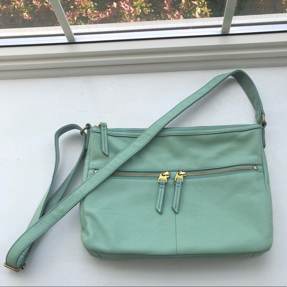 Fossil Erin Steel Blue Crossbody